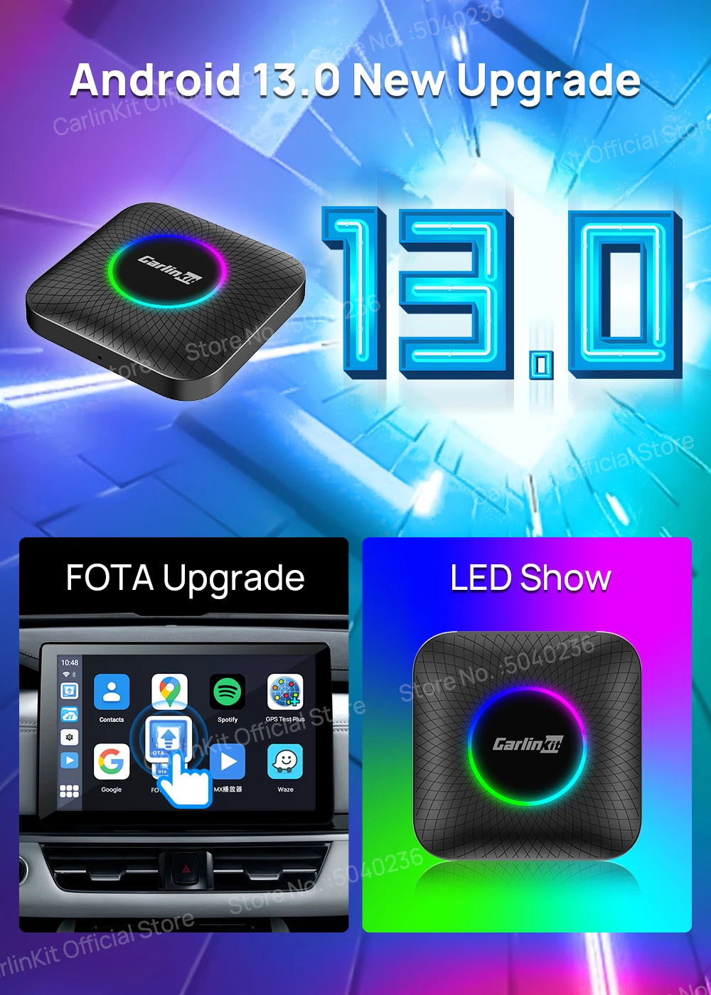 CarlinKit CarPlay Ai Box Android 13 SM6225 8 Cores 64GB 128GB Car Smart Streaming Box Wireless CarPlay Android Auto For Netflix Ai-TechWorld 