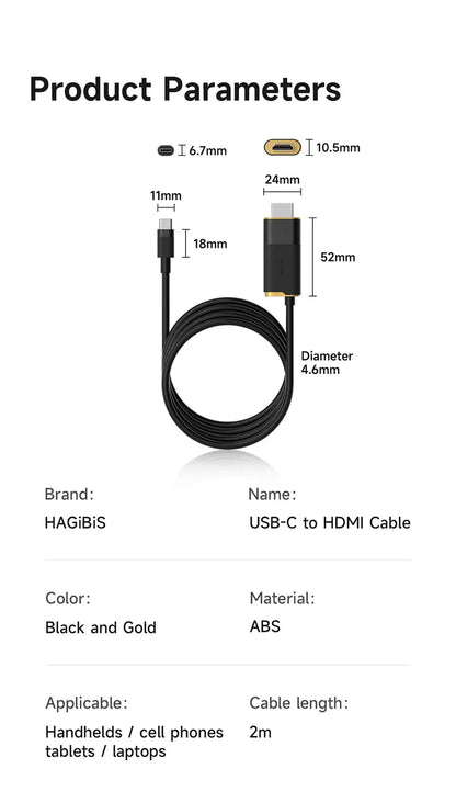 Hagibis Switch Dock for Nintendo Switch/OLED/Switch2 USB C to HDMI Cable Adapter 8K@60Hz HDR 100W PD for Laptop SteamDeck ROG Ai-TechWorld 