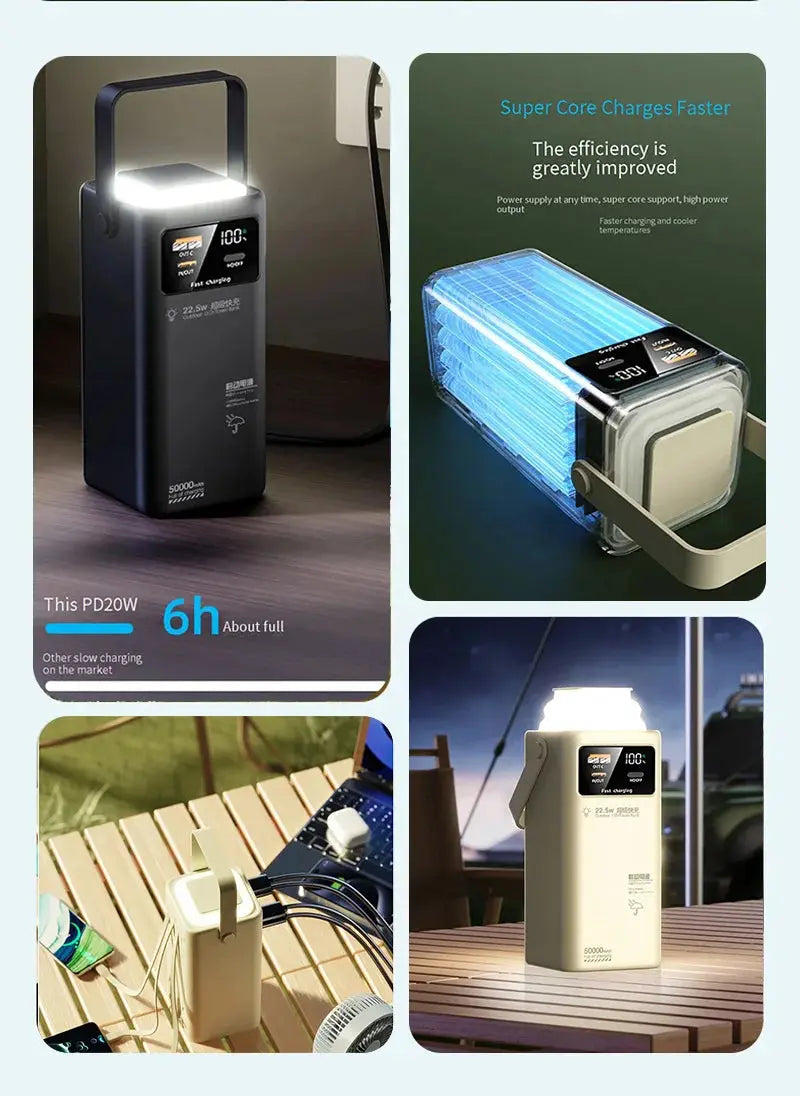 VIVO 80000mAh Power Bank Large Capacity Portable Outdoor Emergency Ai-TechWorld 
