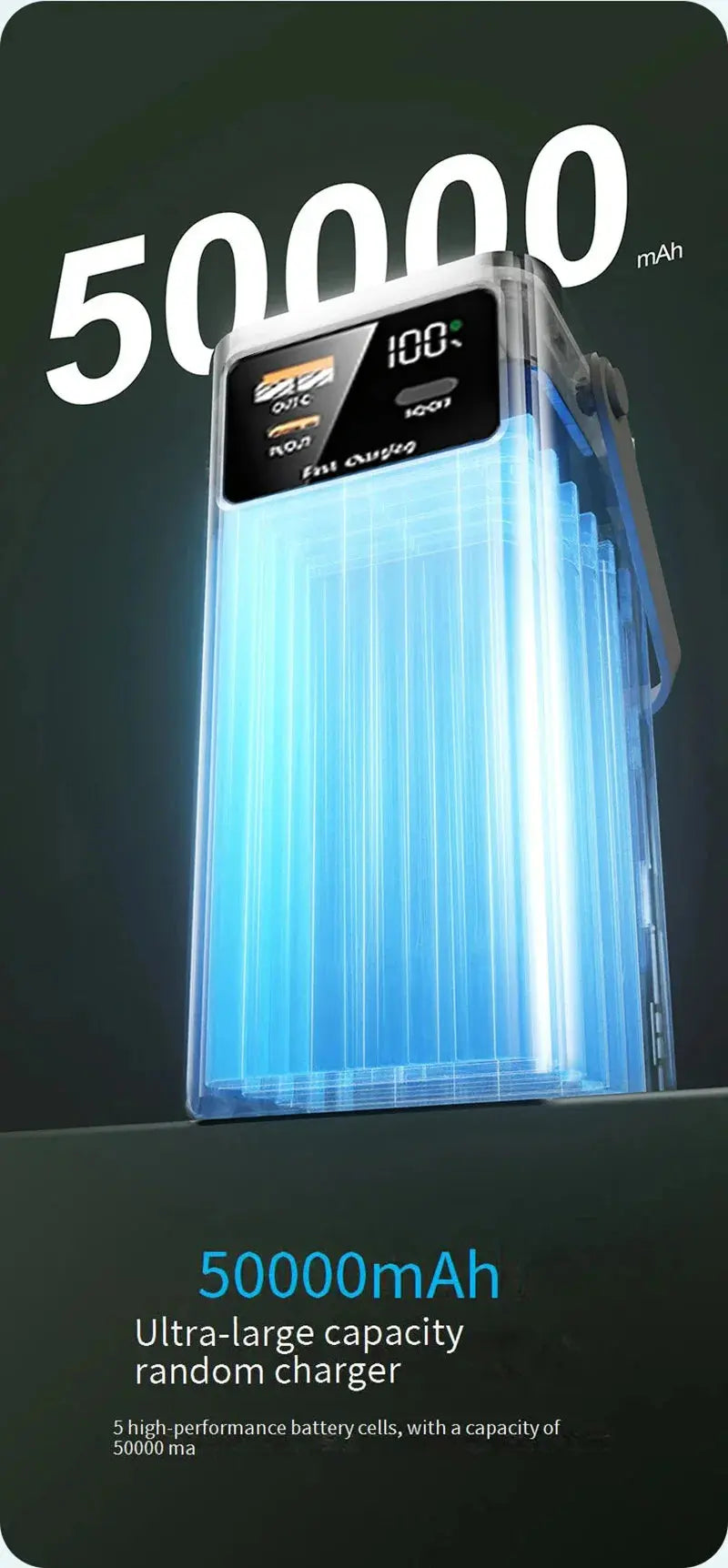 VIVO 80000mAh Power Bank Large Capacity Portable Outdoor Emergency Ai-TechWorld 