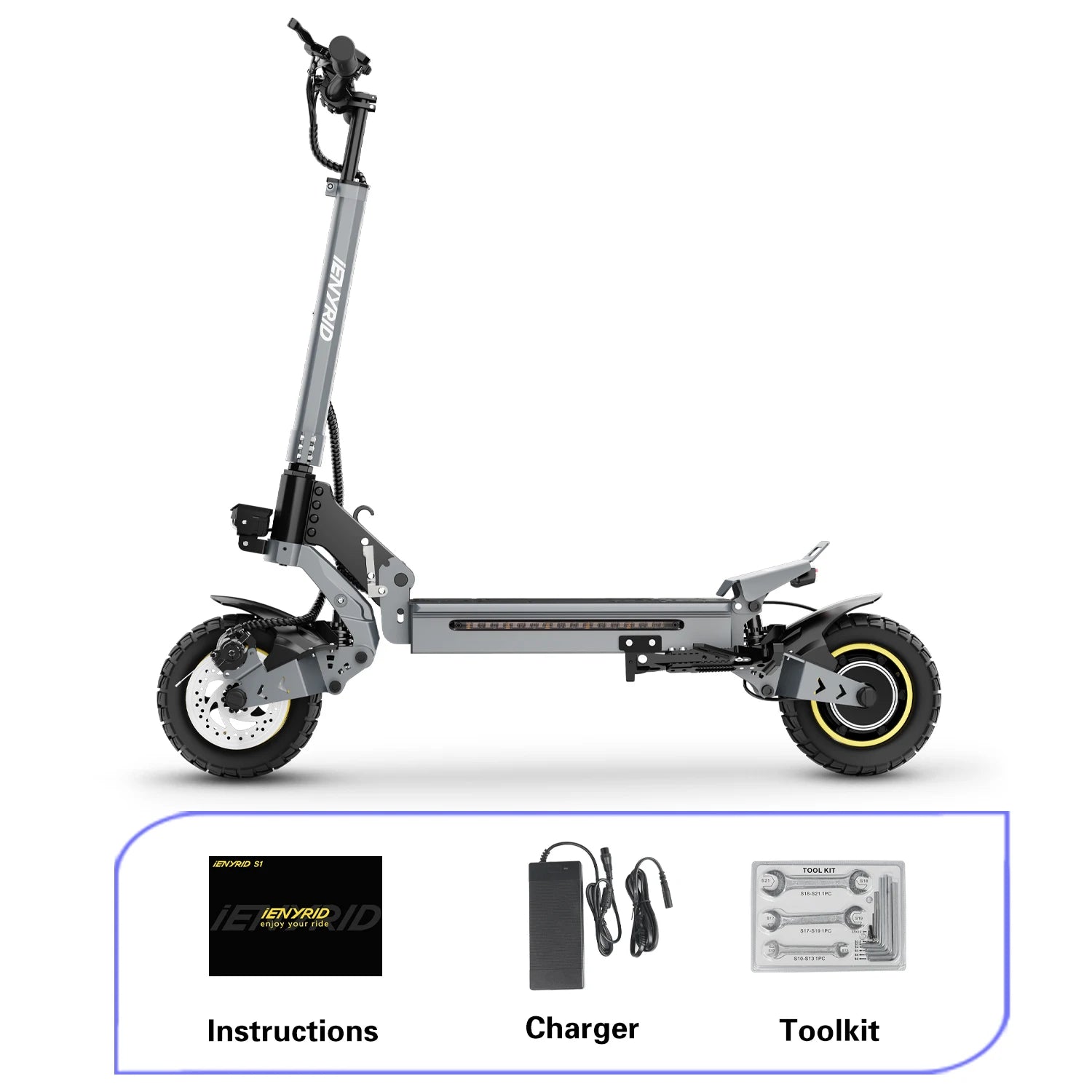 IENYRID IE-S1 Electric Scooter 800W Motor 48V15AH Lithium Battery E-Scooter 10-inch Off-road Tires Foldable E-Scooters Ai-TechWorld 