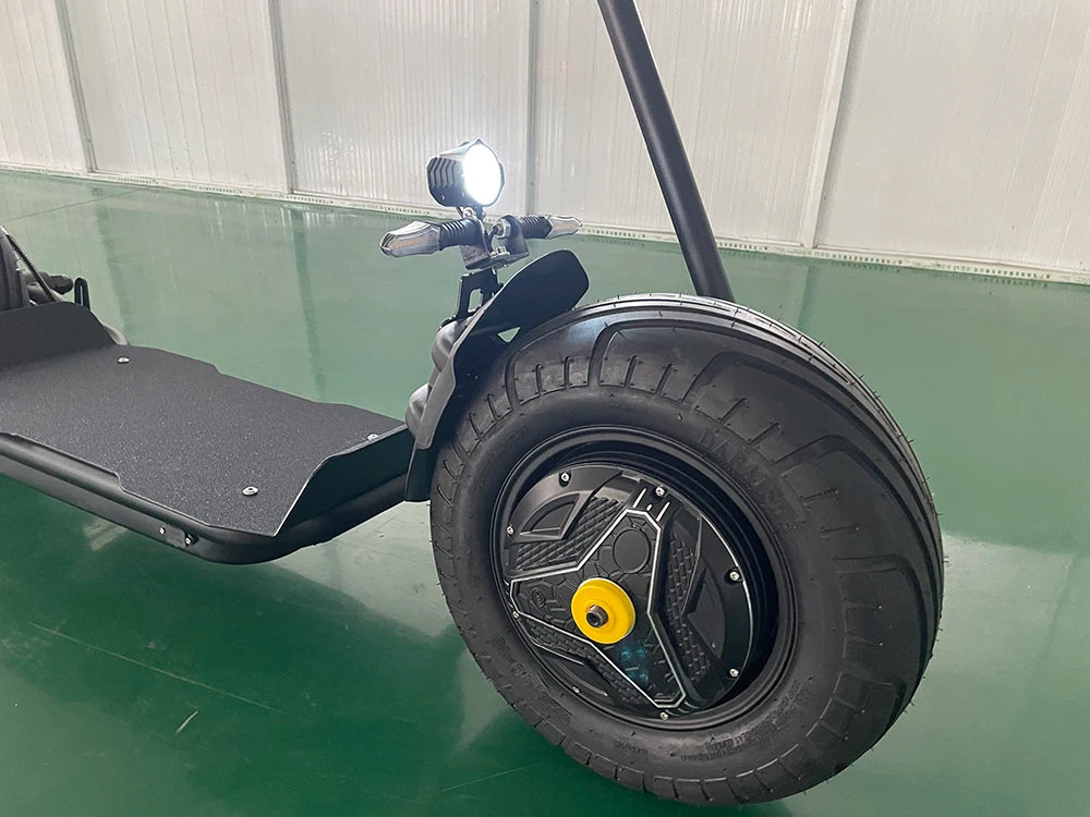 Qiaozhi Newest Design Big Two Wheels Fat Tyre Citycoco 1500W Max Disc Brake Electric Scooters Steel Frame Ai-TechWorld 