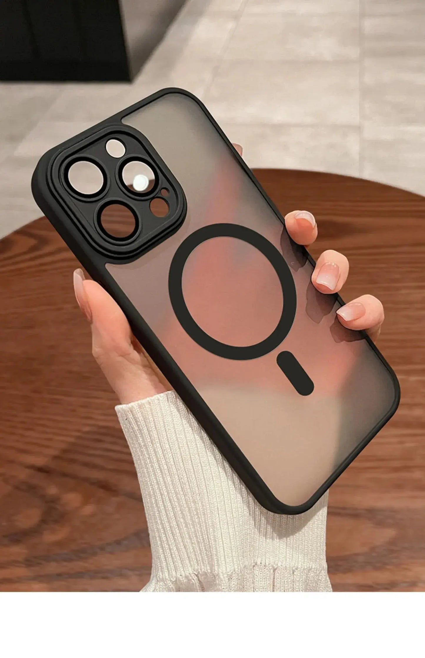 Magnetic Luxury Matte Translucent Armor Shockproof Case For iPhone Ai-TechWorld 