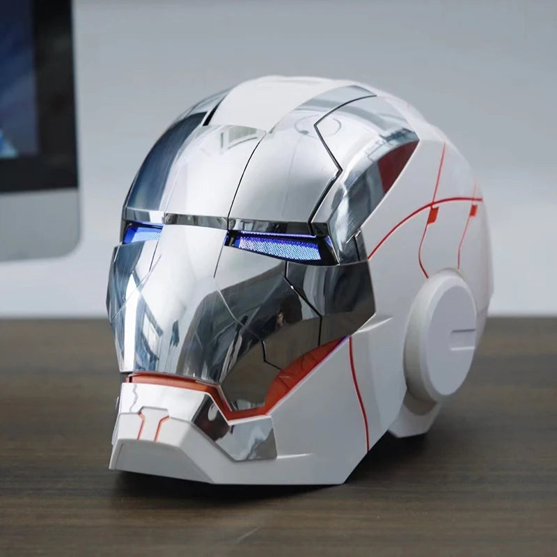 New AutoKing 1:1 Mk5 Iron Man Helmet Cosplay Voice Control Eyes with Light Model Toys for Adult Electric Wearable Christmas Gift Ai-TechWorld 