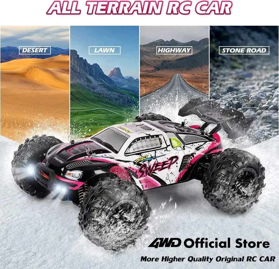 4WD Remote Control Car Off Road 4x4 RC High Speed Buggy Truck Super Brushless 50 or 80KM/H Fast Drift Racing Toy Kids Adults Ai-TechWorld 