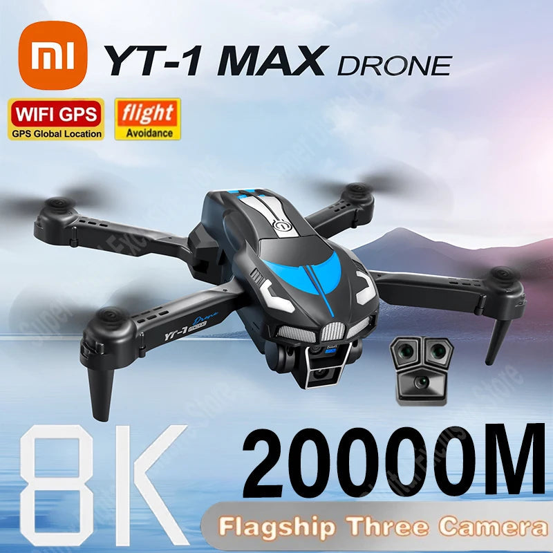 Xiaomi YT11 Drone 8K HD Three Camera Brushless Motor 5G WIFI FPV Optical Flow Positioning Obstacle Avoidance RC Drone 20000M Ai-TechWorld 