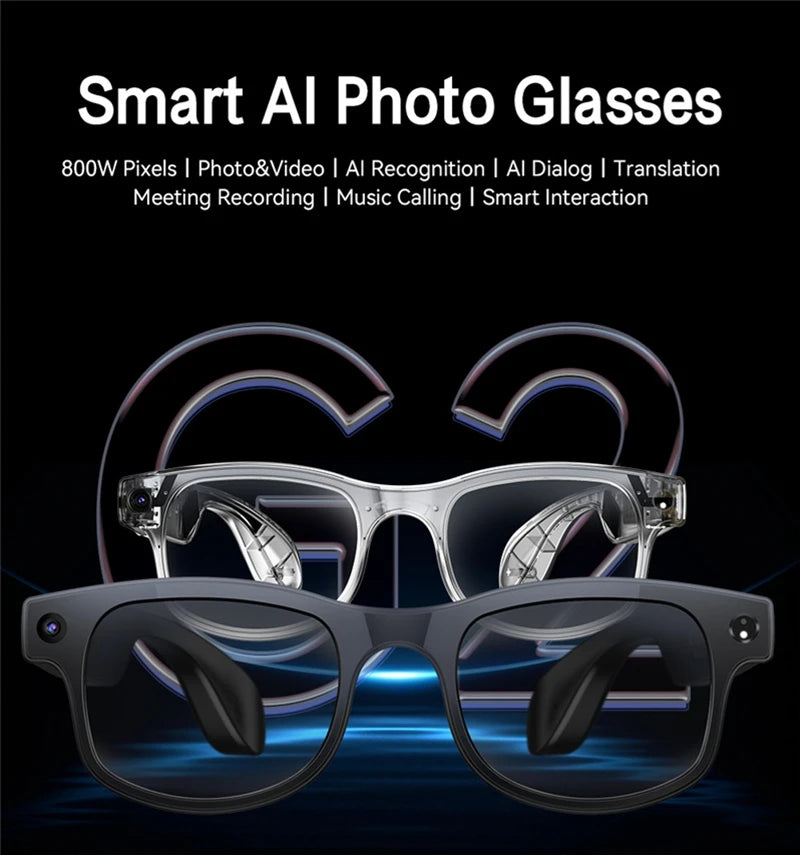 Xiaomi Smart Glasses AI 8K HD Recording Videos Photo Recognition Answer Translation Music Player Multifunction Anti-UV Lenses Ai-TechWorld 