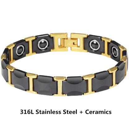 Pure Titanium Hematite Therapy Bracelet Tungsten Ceramic Blood Pressure Slimming Bracelet Weight Loss Bracelet Ai-TechWorld 
