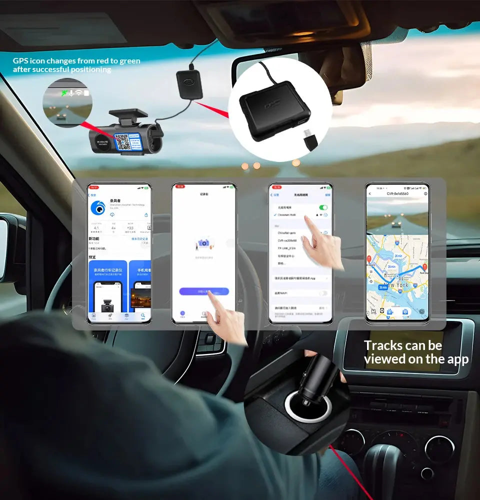 Dash Cam 4K UHD Built-In Wi-Fi Support GPS Ai-TechWorld 
