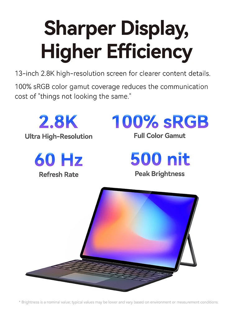Khadas xPlay, 2 in 1 Portable Monitor Display with Keyboard, 2.8K, 13', 2MP Camera, Mic, Speaker, 120 Stand, 100% sRGB LCD Ai-TechWorld   ai-techworld