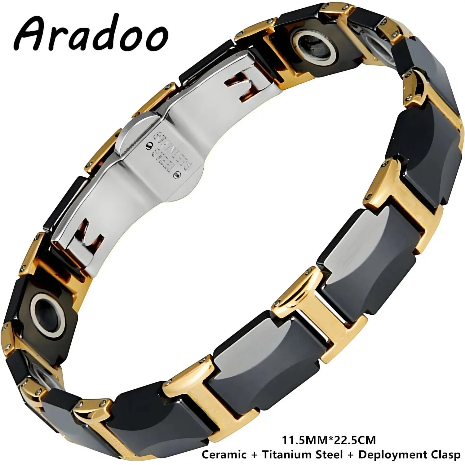ARADOO Premium Ceramic Bracelet for Men Women with Crescent Design Wristband Jewelry Gifts Ai-TechWorld 