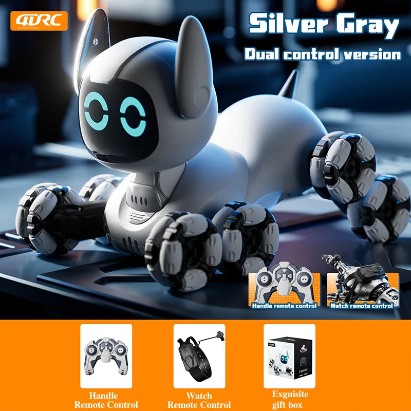 Y9 RC Robot Dog Toy 2.4G Radio Remote Control 8WD Mechanical Pet Dog Touch-sense Music Stunt Electric Toy for Girl Boy Kids Gift Ai-TechWorld 