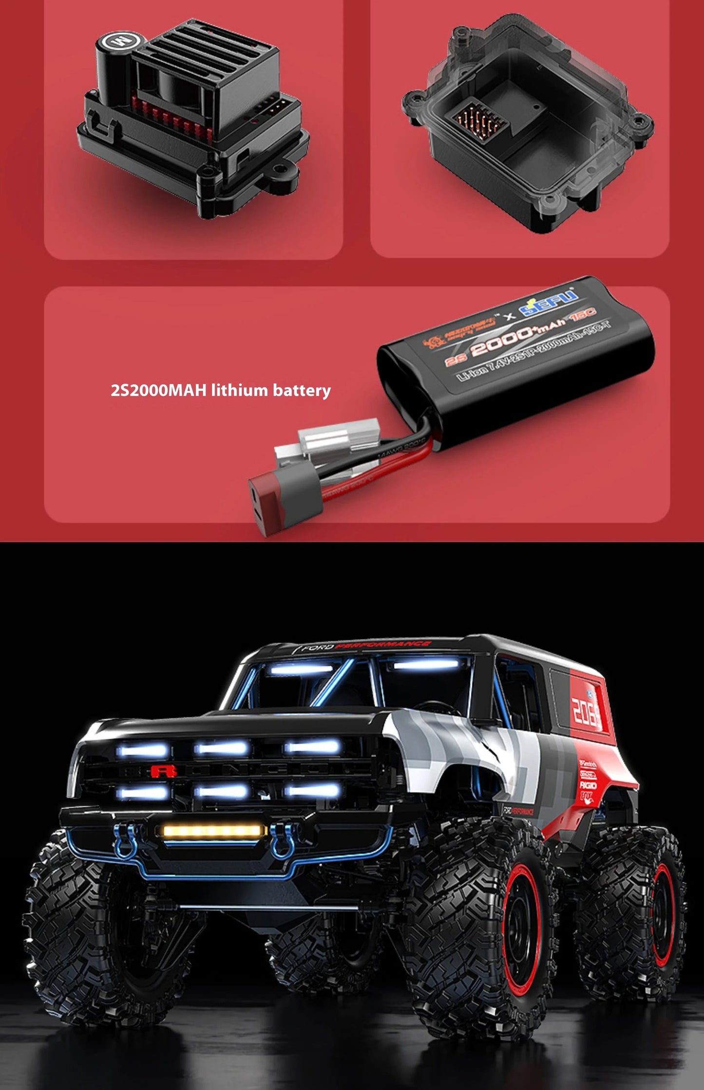 New MJX 10208 Small Monster 1/10 Hypergo 2.4G Brushless High Speed RC Professional Adult Off road Remote Control Vehicle RC Cars Ai-TechWorld 