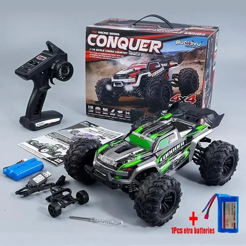 WLtoys 1:16 Scale Large RC Car 50km/h High Speed 4WD Children Toy for Boys Remote Control Car 2.4G Off Road Monster Truck RC Toy Ai-TechWorld 