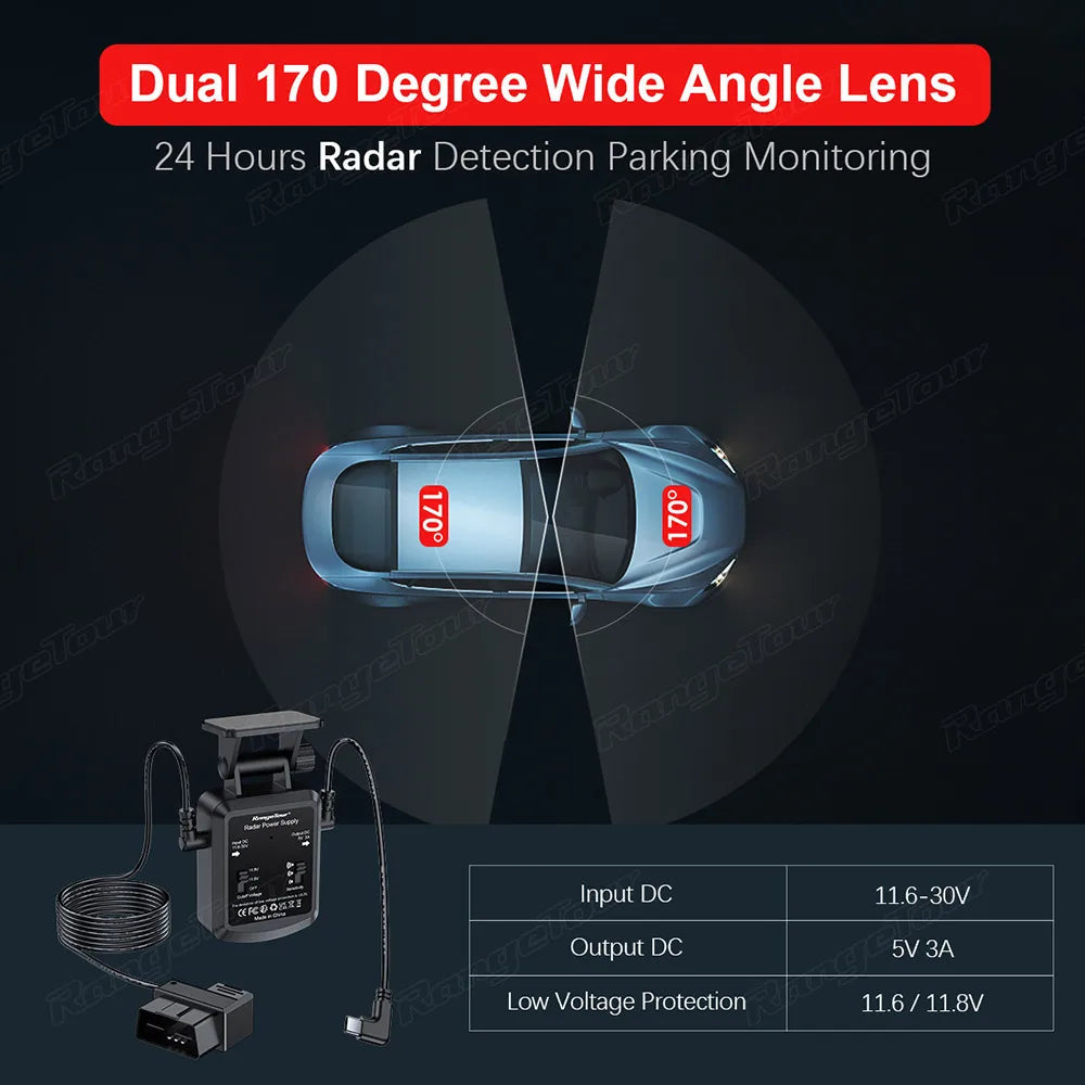 4K 2160P WIFI GPS Logger Dual Lens Car DVR Novatek 96663 Chip Sony image Sensor Night Vision Dual Camera Dash Cam Recorder D30H Ai-TechWorld 