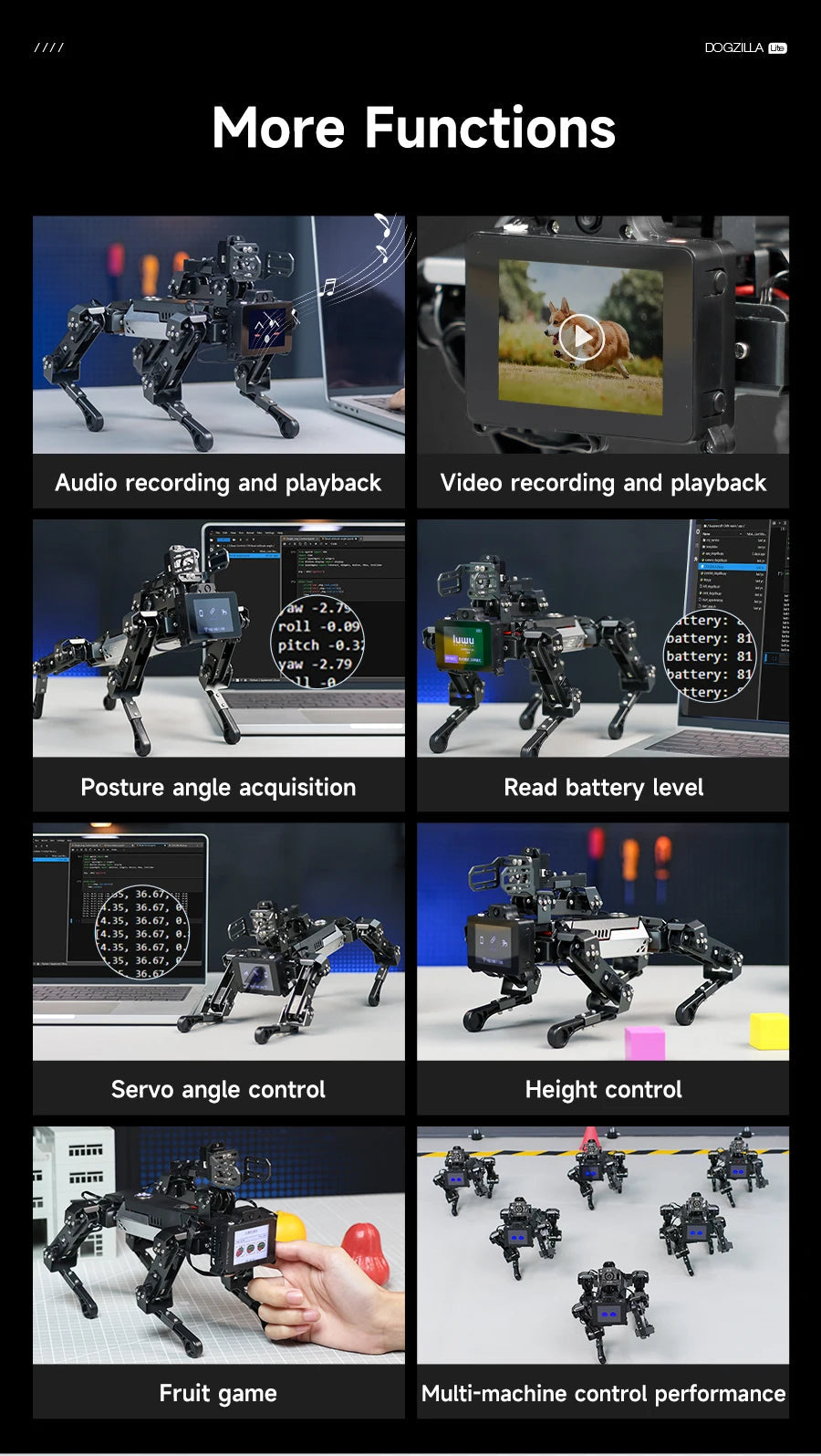 Yahboom Quadruped Robot Dog Bionic Intelligent Programming AI Large Model with Robotic Arm Powered by Raspberry Pi CM5 Module Ai-TechWorld 