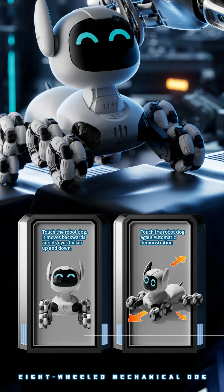 Y9 RC Robot Dog Toy 2.4G Radio Remote Control 8WD Mechanical Pet Dog Touch-sense Music Stunt Electric Toy for Girl Boy Kids Gift Ai-TechWorld 