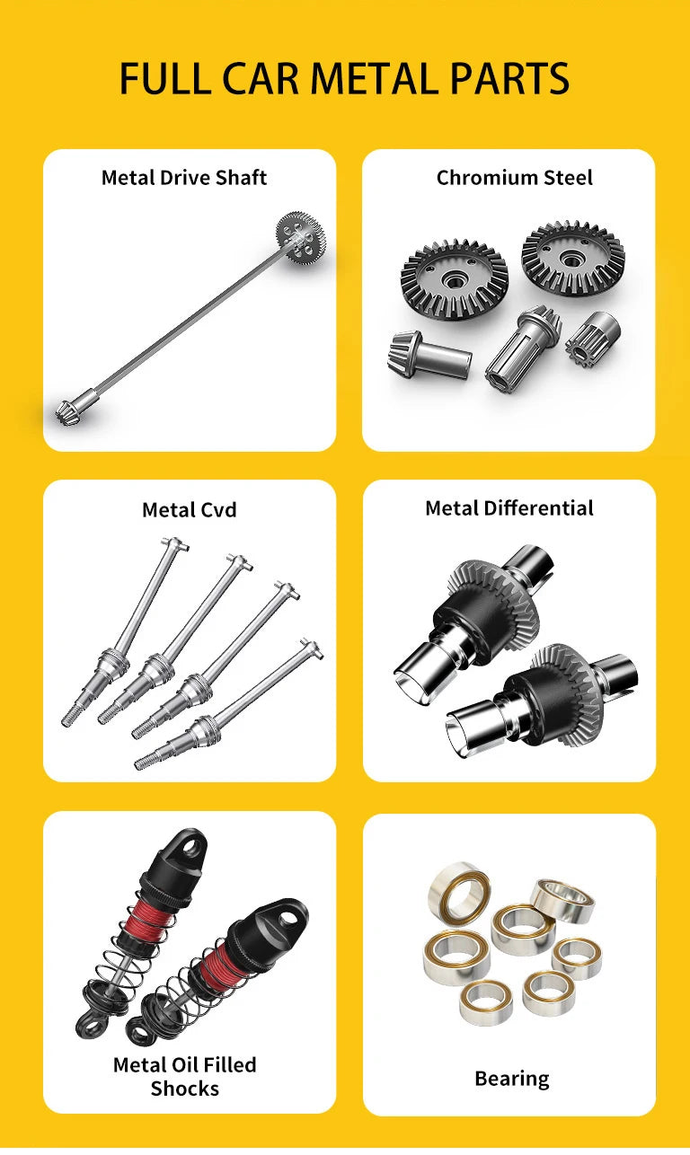 HYPER GO MJX 14207 14208 1/14 RC Car 41-53km/h Brushless 2.4G Remote Control 4WD Off-road High Speed RC Car Truck Hobby Toy Ai-TechWorld 