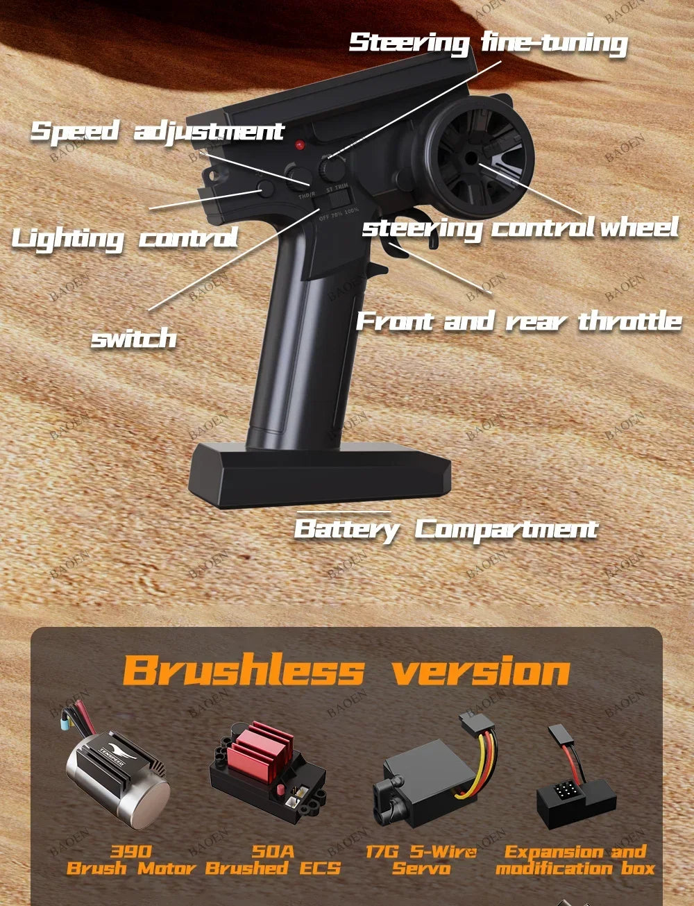 SCY9522PRO 85KM/H High Speed RC Car Brushless 4WD Off-Road Drift Remote Control Car 1:16 Professional Racing Cars SCY9522 50KM/H Ai-TechWorld 