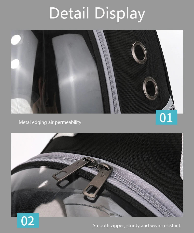Pet Cat Carrying Bag Space Pet Backpacks Breathable Portable Transparent Backpack Puppy Dog Transport Carrier Space Capsule Bags Ai-TechWorld 