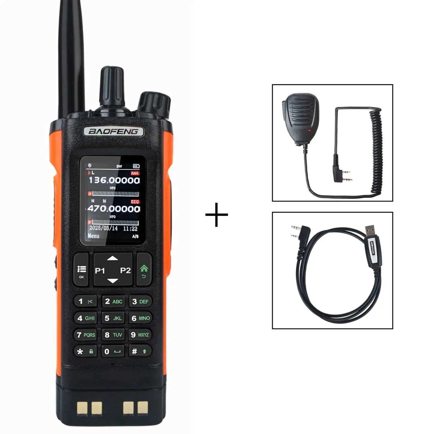 Baofeng DM-32 GPS APRS AES256 Encryption DMR Digital Analog UHF VHF Dual Band 8W Air Band FM Walkie Talkie DM-32UV Ai-TechWorld 
