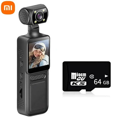 Xiaomi 8K HD Handheld Pocket Camera 180 ° Rotating Mini Portable Camera Wearable Night Vision Outdoor Sports Camera 2025 New Ai-TechWorld 