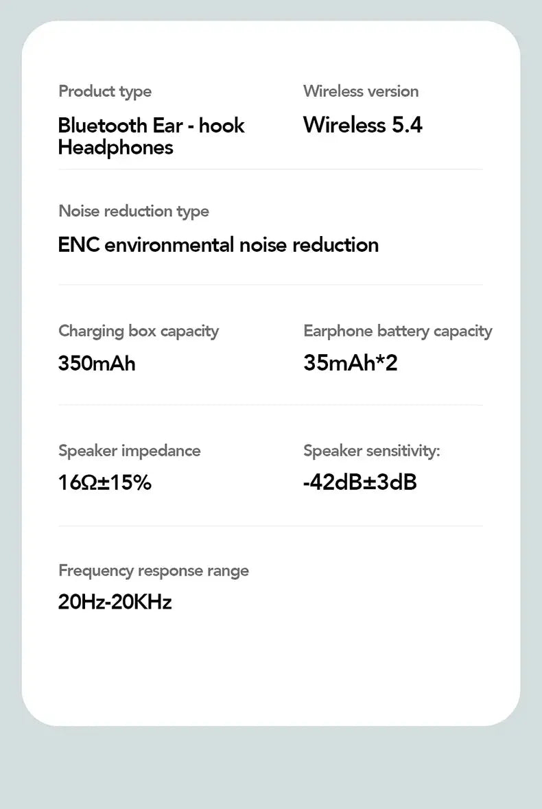 HTC NE27 Wireless Headphones AI Translator Earbuds OWS Sports Bluetooth Earphones Glowing Earhook Customizable Wallpaper Screen Ai-TechWorld 