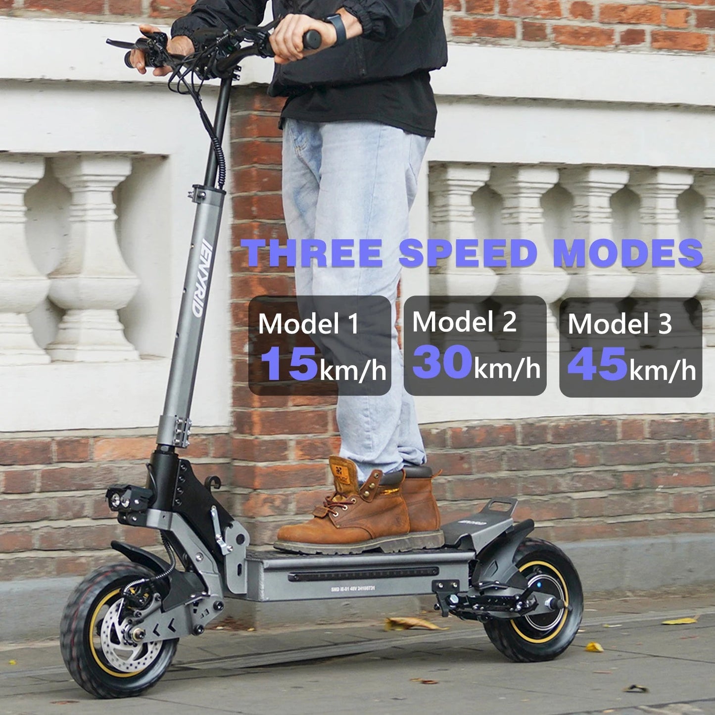 IENYRID IE-S1 Electric Scooter 800W Motor 48V15AH Lithium Battery E-Scooter 10-inch Off-road Tires Foldable E-Scooters Ai-TechWorld 