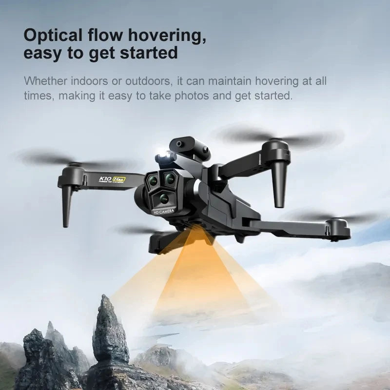K10 Max 4k/8k Drone Profesional With Three Camera Intelligent Optical Flow Localization Four-way Obstacle Avoidance Toy plane Ai-TechWorld 