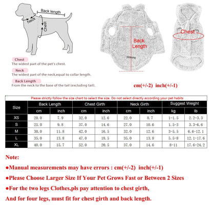Soft Fleece Pet Dog Clothes Cute Hoodie Coat For Small Medium Dogs Cats Autumn Winter Puppy Hooded Jacket Sweater Pug Apparel Ai-TechWorld 