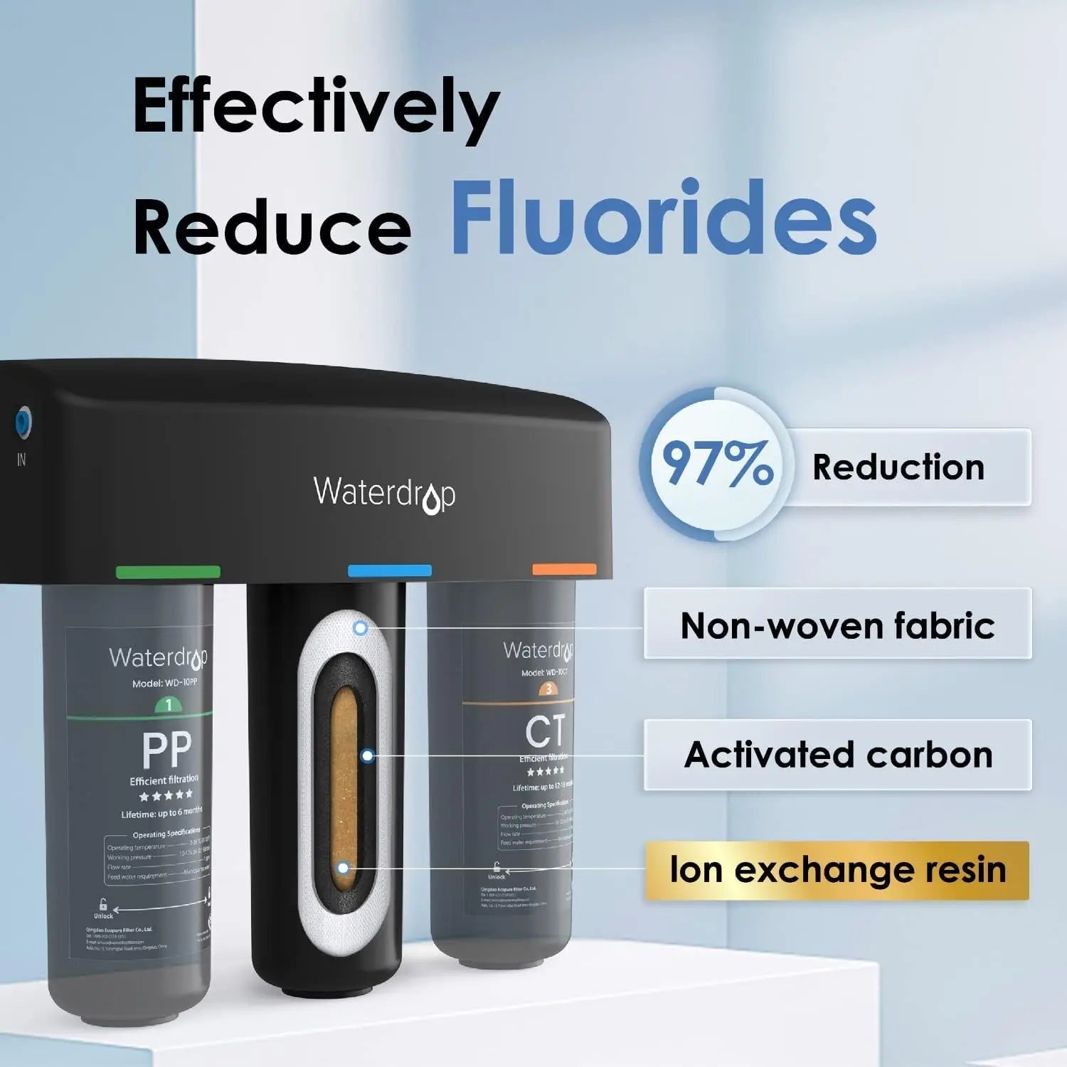 Waterdrop TSA 8 Layer Under Sink Water Filter System, Under Sink Water Filtration System, Reduces PFAS, PFOA/PFOS, Fluoride Ai-TechWorld 