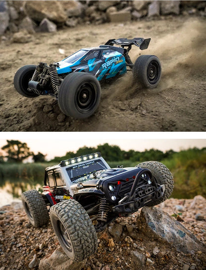 Teeggi 16101 /16102 PRO 1:16 High Speed RC Car With LED Light Drift 70KM/H 4WD RC Off-Road Car Monster Truck Toy For Kid Gifts Ai-TechWorld 