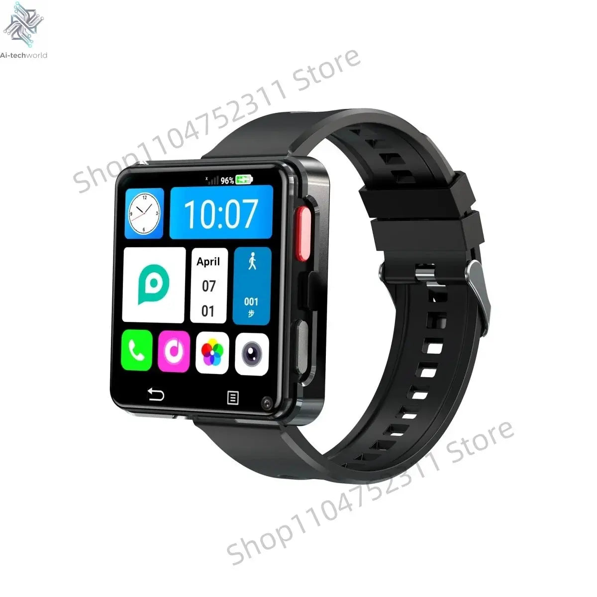 S998 4G Smart Watch Android 11.0 OS Smartwatch 2.64 inch Large Screen 480*480 MTK6739 500W Dual Camera 1200mAH Battery Wifi GPS Ai-TechWorld 