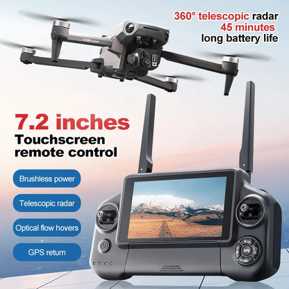 New D12 GPS Drone 3-Axis Gimbal With Touch Screen Profesional 8K HD Camera FPV Obstacle Avoidance Brushless Dron Toy for adult ﻿ Ai-TechWorld 