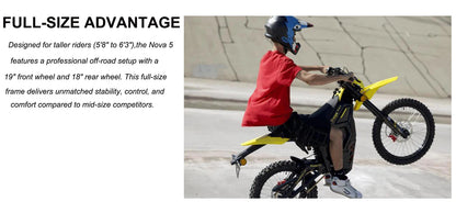 NEW Electric Dirt Bike Mid-Drive Motor 72V/40AH/8000W(Peak) 53MPH Electric Motorcycle Bike 380N.m Fast Charging Off-Road Bike Ai-TechWorld 