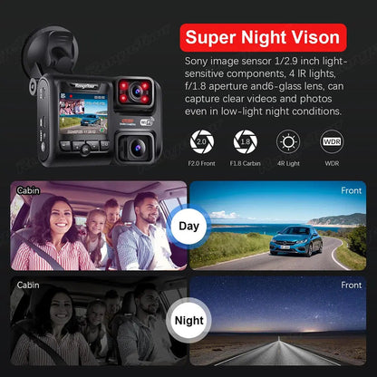 4K 2160P WIFI GPS Logger Dual Lens Car DVR Novatek 96663 Chip Sony image Sensor Night Vision Dual Camera Dash Cam Recorder D30H Ai-TechWorld 