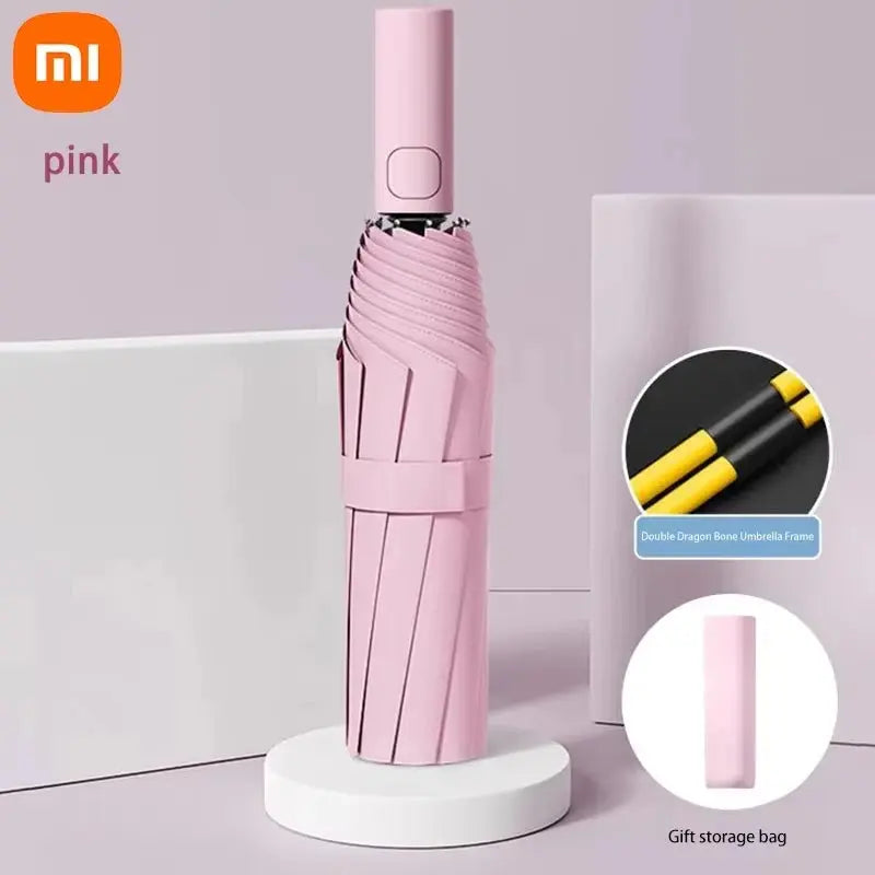 Xiaomi 24 Bone Folding Umbrella Fully Automatic Double Bone SPF 50 UV Protection Rain Resistance Strong Wind Resitance Umbrella Ai-TechWorld 