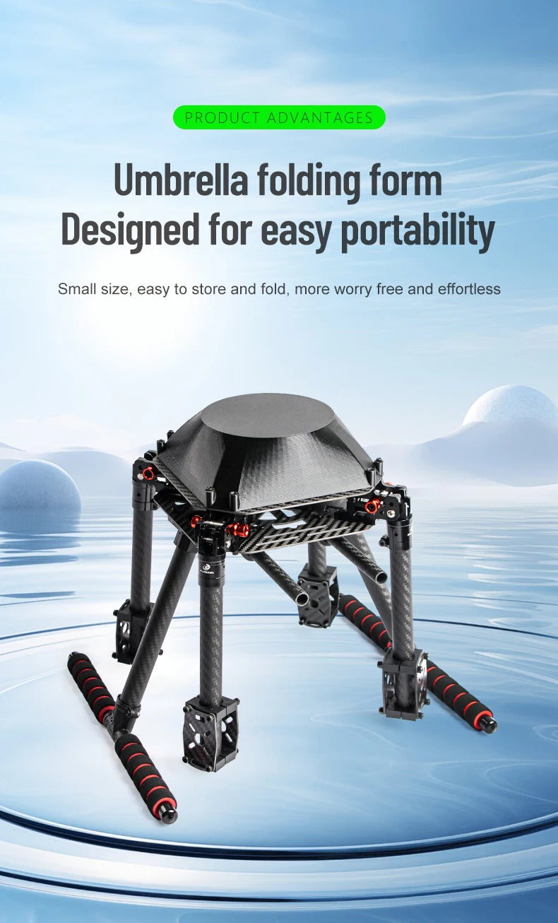 LX450 450mm full Carbon fiber Quadcopter Frame Umbrella shaped folding FPV Quad with Carbon Fiber Landing Skid F450 drone frame Ai-TechWorld 