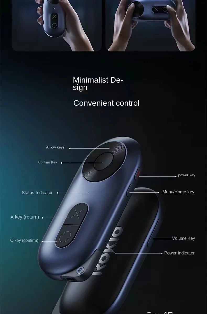 Rokid Air AR Smart Glasses 120" Screen with 1080P OLED Dual Display 43°FoV 55PPD Foldable Home Game Viewing Device Ai-TechWorld 