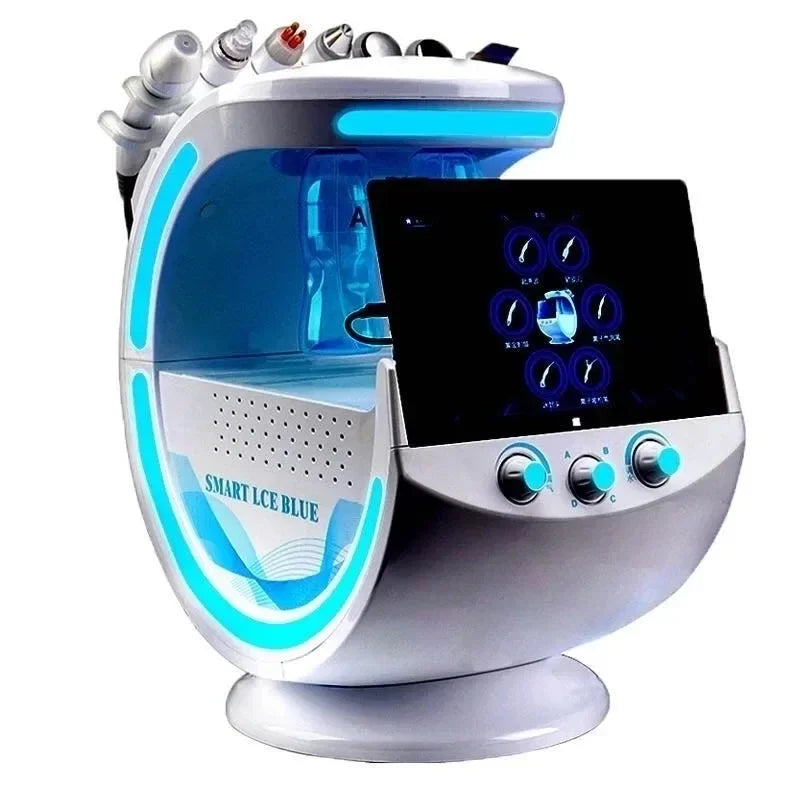 Smart Ice Blue Plus 7 in 1 Oxygen Hydro dermabrasion Bubble Machine Professional Face Hydra Machine rf Lifting ultrason machine Ai-TechWorld 