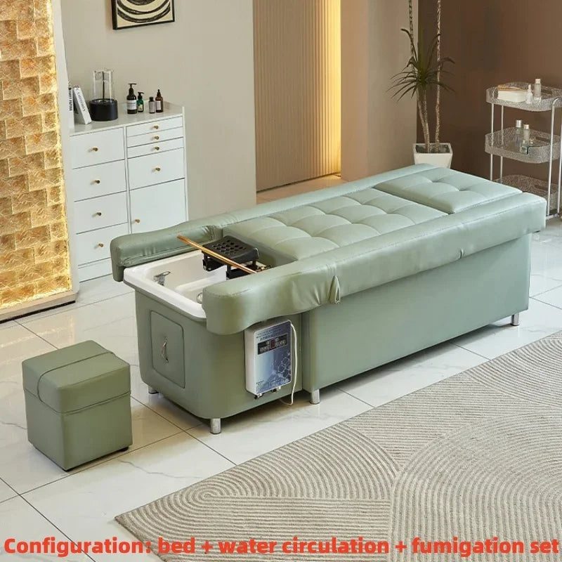 2025 Multifunctional Salon Back Lifting Foot Massage Bed Shampoo Chair Pedicure Head Spa Bed Shampoo Bed Ai-TechWorld 