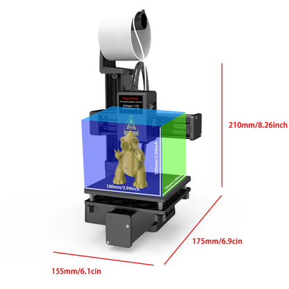 EasyThreed 3D Printer  Entry Level  Compatible with PLA TPU 1.75mm Filament  include Power Adaptor. Ai-TechWorld 