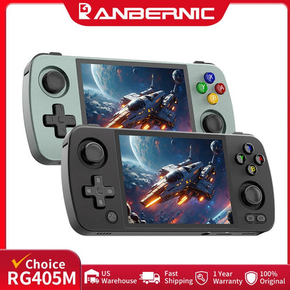 ANBERNIC RG405M Handheld Game Console 4'' IPS Touch Screen Android12 System T618 Metal Shell Retro Video Game Player 3000+ Games Ai-TechWorld 