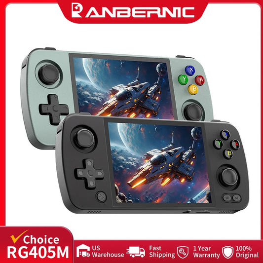 ANBERNIC RG405M Handheld Game Console 4'' IPS Touch Screen Android12 System T618 Metal Shell Retro Video Game Player 3000+ Games Ai-TechWorld 
