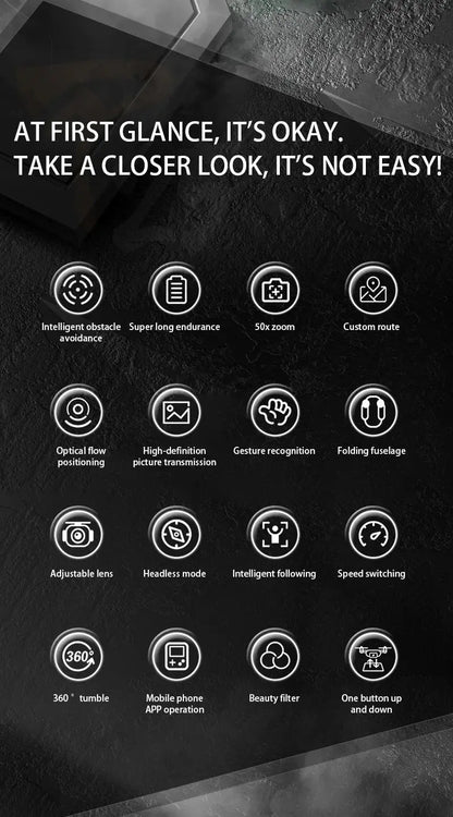 KBDFA P25 Drone 4K 8K HD Camera Aerial Photography Foldable RC Quadcopter Obstacle Avoidance Mini UAV Remote Control Toys Ai-TechWorld 