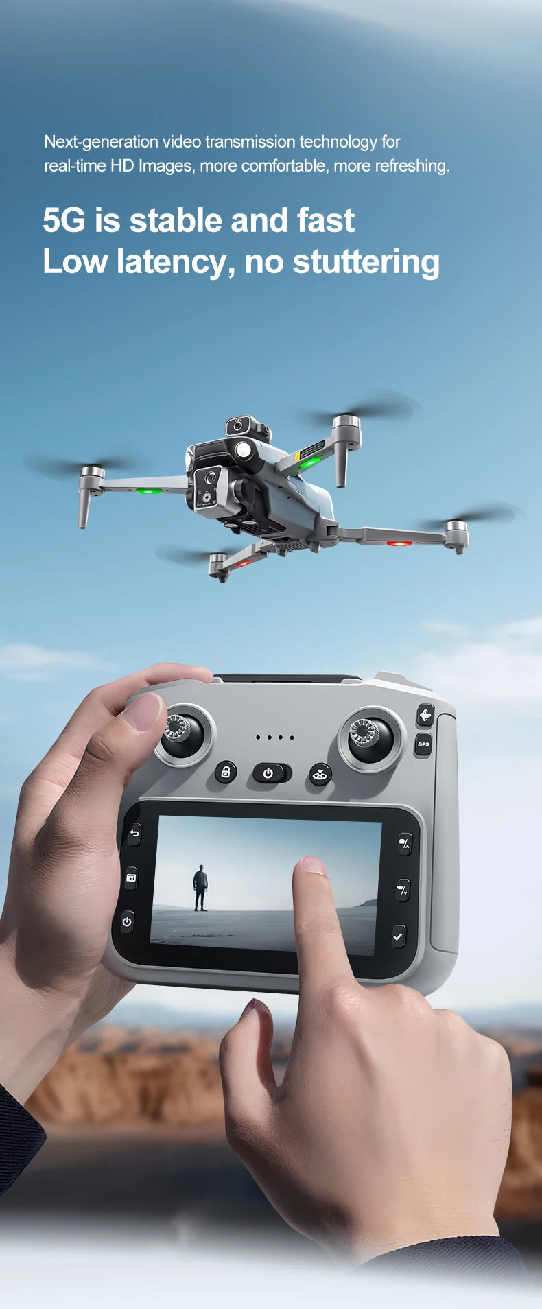 New K19 MAX GPS Drone Professional 8K Camera Aerial FPV Brush Avoiding Obstacle with Large Screen Remote Control Folding Drone Ai-TechWorld 