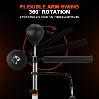 5 in 1 Punching Bag with Stand for Adult & Kids, Freestanding Speed Bag Hitting Target Heavy Kickboxing Bag, 2 Packages Deliver Ai-TechWorld 