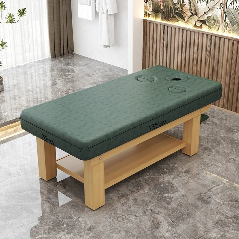 Solid Wood Massage Bed Beauty Salon Treatment Table Chinese Medicine Physiotherapy Thai Moxibustion Beauty Bed Lash Massage Bed Ai-TechWorld 