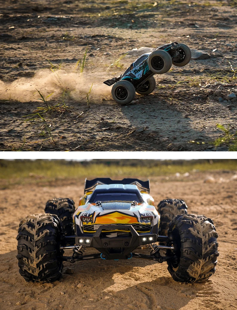Teeggi 16101 /16102 PRO 1:16 High Speed RC Car With LED Light Drift 70KM/H 4WD RC Off-Road Car Monster Truck Toy For Kid Gifts Ai-TechWorld 
