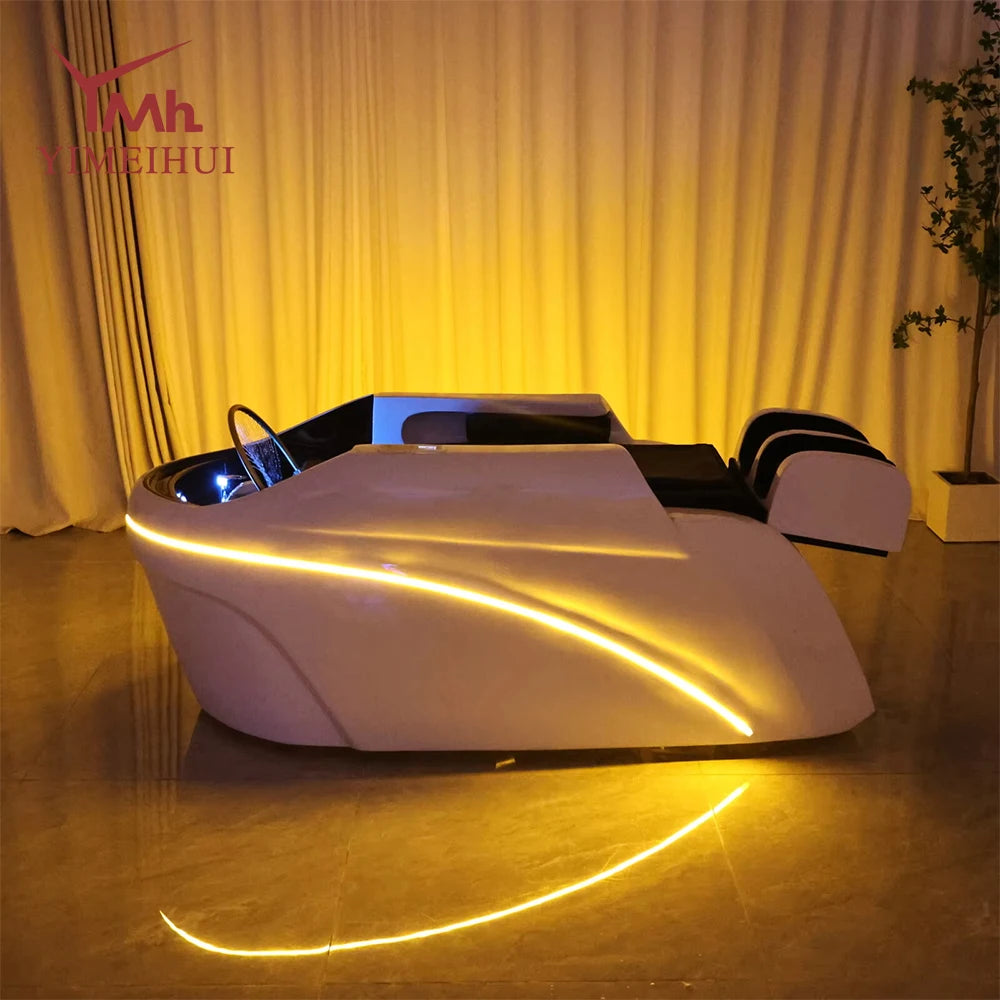 Salon Head Spa Synthetic Leather Head Therapy Beds Automatic Massage Shampoo Bed Ai-TechWorld 